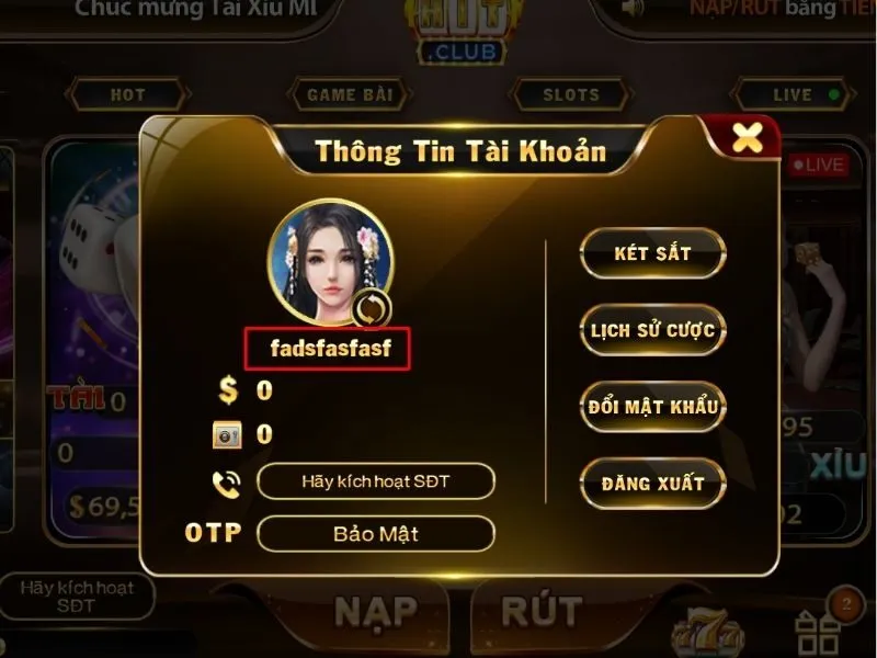 Điền tên hiển thị để hoàn tất đăng ký Hit Club