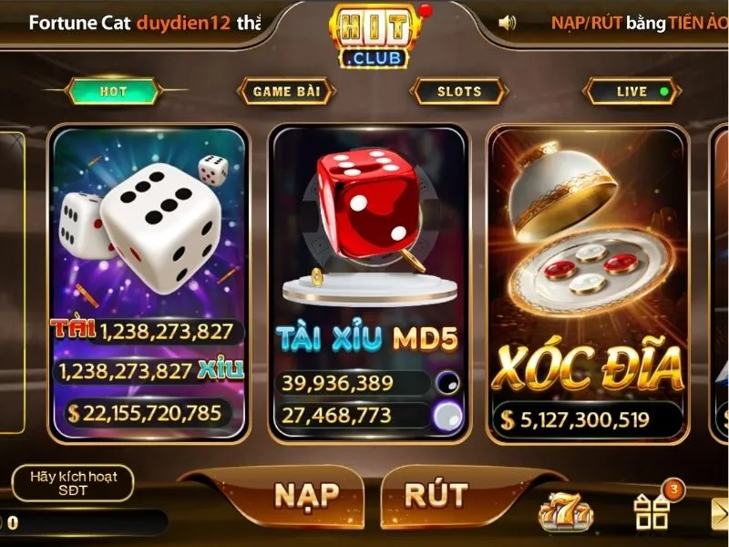 Game Tài Xỉu MD5 cực hot tại thương hiệu Hit Club