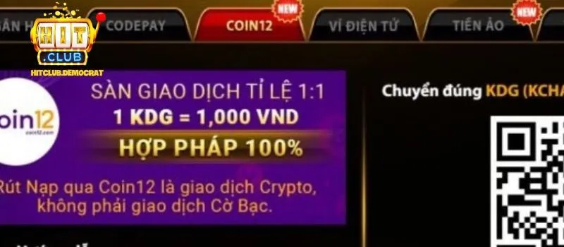 Giao dịch vốn cược thông qua ví điện tử tại Hit Club