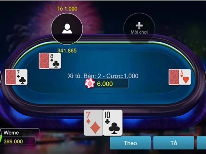 Giới thiệu game bài Xì Tố tại trang web Hit Club